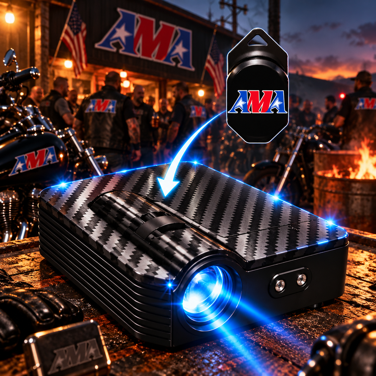 LED projector for bikes